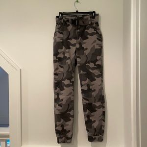 ultra high rise cargo joggers